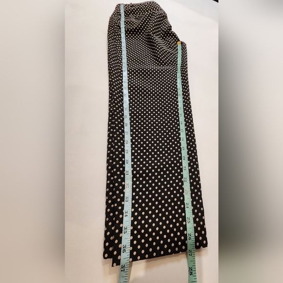 KATE spade new york Women's 6 Margaux Cafe Dot Cropped Pants Black Cream Trouser - Picture 13 of 16